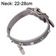 Macska nyakörv, PU bőr, fényvisszaverő, csengővel, szürke