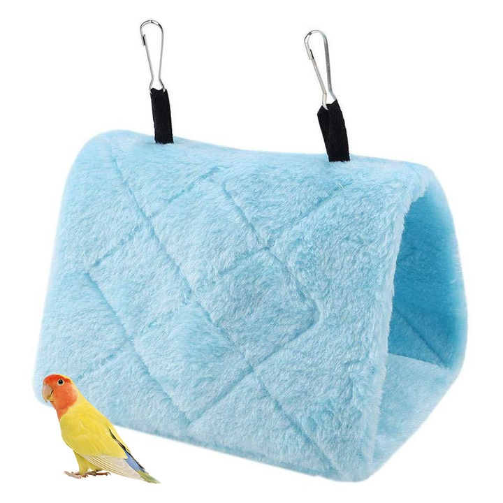 Cuib hamster plusat HERUSI albastru gri roz 24x15x18cm