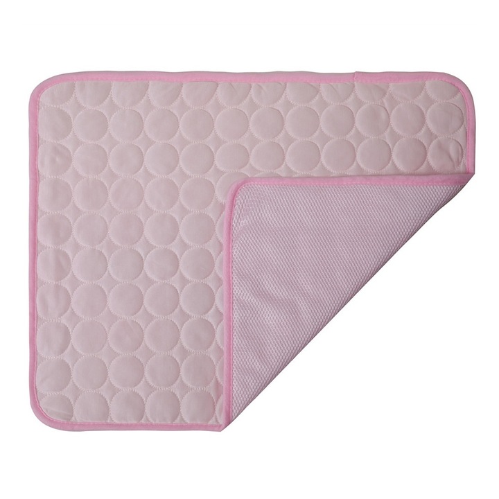 Pat racoritor pentru caini si pisici, Cozevdnt, 50x40cm, roz, material poliester, rezistent la pete