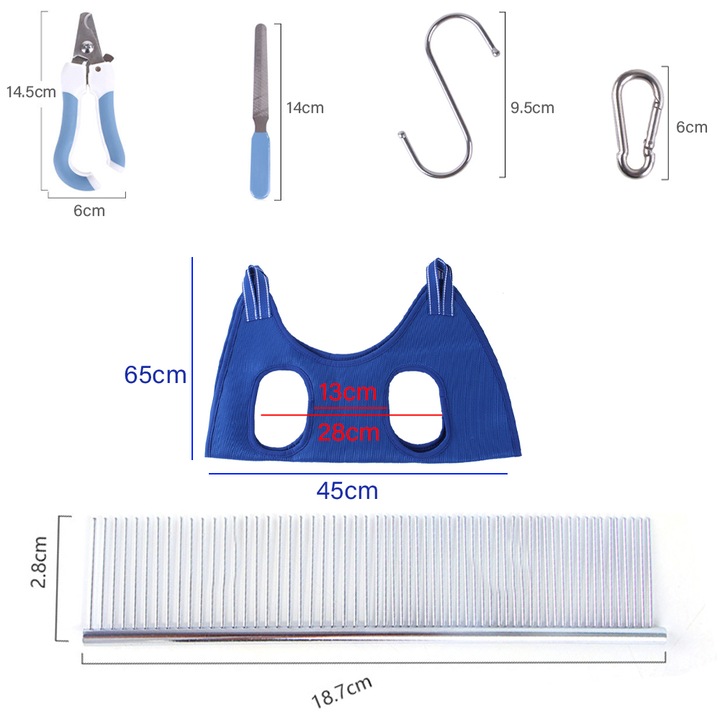 Ápoló és ápoló készlet kutyáknak Tovbmup, Függőágy tartozékokkal, kényelmes, többszínű