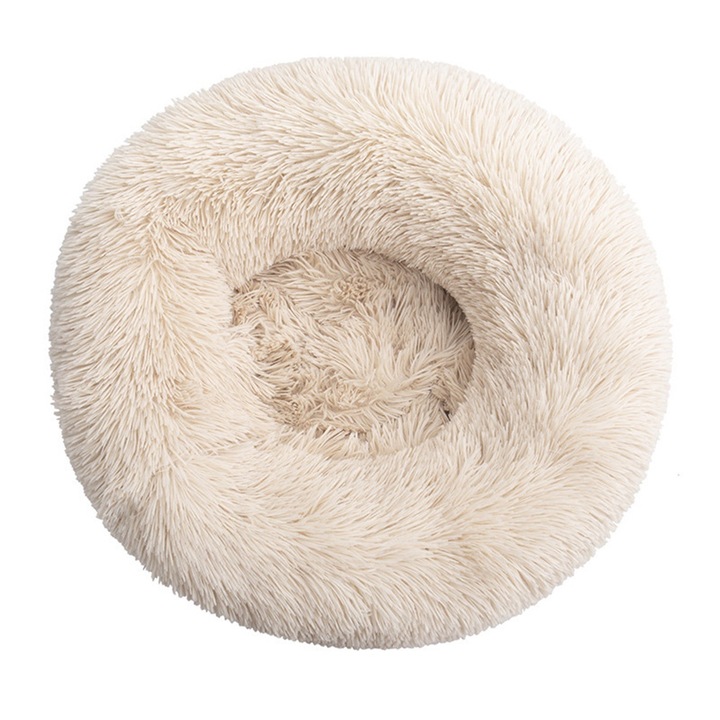 Pat pentru pisici Cozevdnt, material poliester, bej, 50 cm, design confortabil