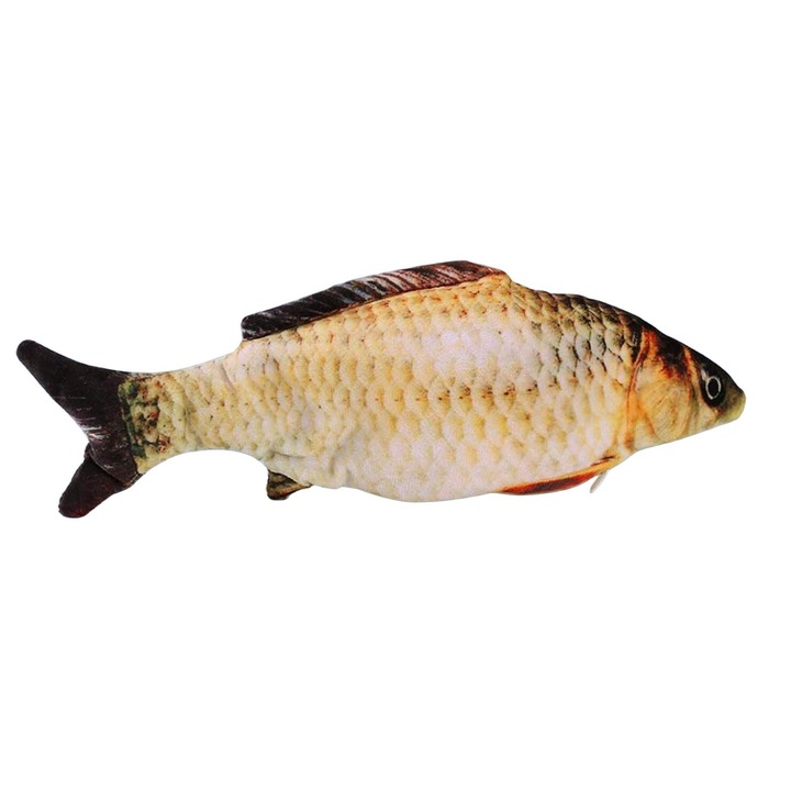 Играчка за котка QttvbTna, електрическа рибка с котешка билка, USB, може да се пере, многоцветна