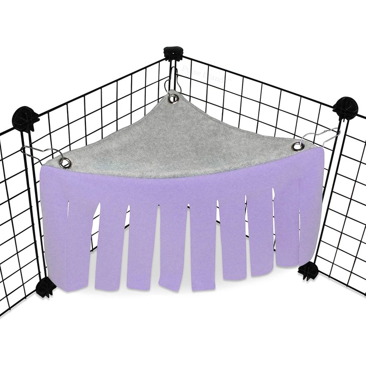 QttvbTna gyapjú sarokmenedék kisállatoknak, fém kampóval, 44,5x30,5x30,5 cm