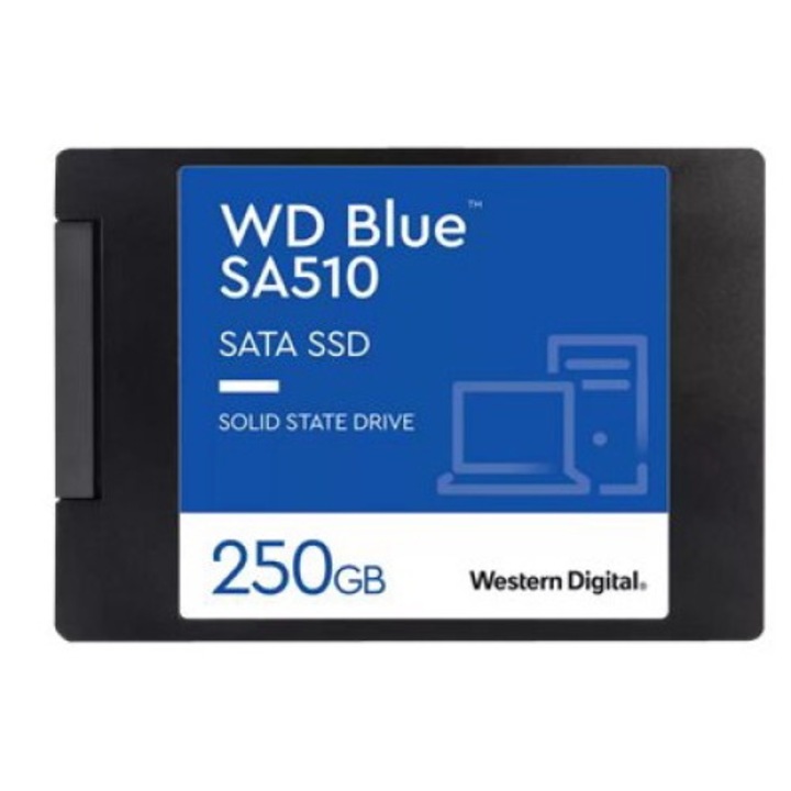 Solid-State Drive (SSD) WD Blue SA510 WDS250G3B0A - SSD - 250 GB - internal - 2.5" - SATA 6Gb/s - blue WDS250G3B0A