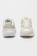Nike, Pantofi sport AL8 cu garnituri de piele intoarsa si talpa demi-wedge, Alb/Alb murdar