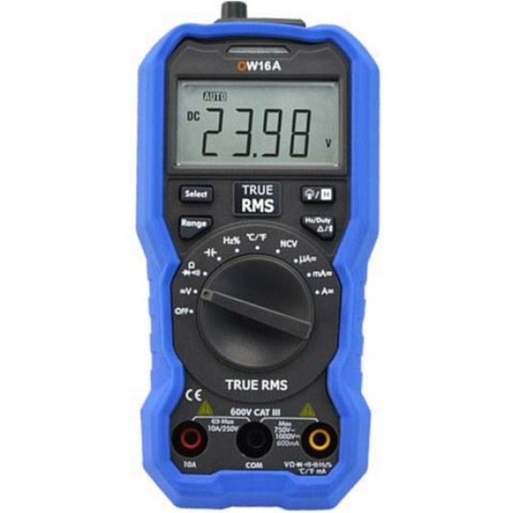 Multimetru compact, OWON, OW16A, 1000V, 10A, 60MΩ, TRUE RMS