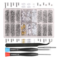 Set de reparare a ochelarilor de vedere, SINBINTA, Cu 2 surubelnita, 21 Tipuri suruburi, 4 Tipuri tampoane pentru nas, unelte durabile si versatile pentru orice tip de problema, Otel inoxidabil, 11.81 × 6.4 × 1.4 cm, Argintiu