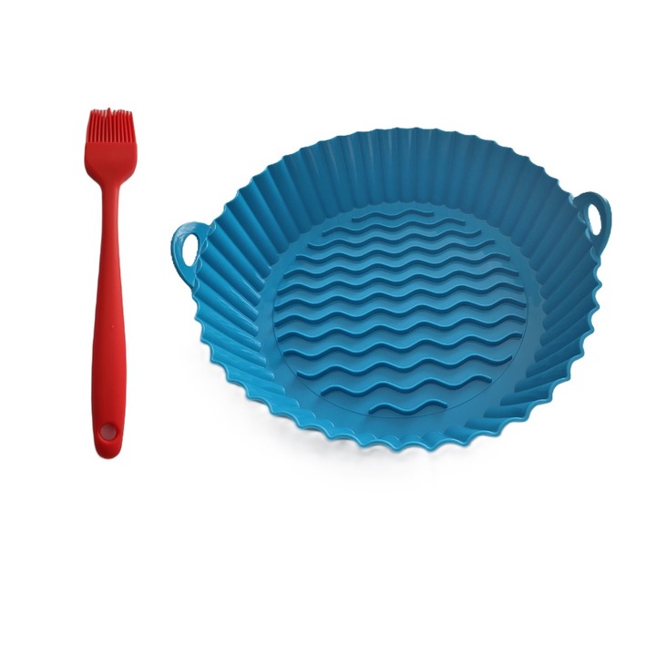 Szilikon tálcakészlet Airfrierhez, 20,5x17,5x5 cm, Univerzális, és szilikon kefe, 20 cm, Vásárlás