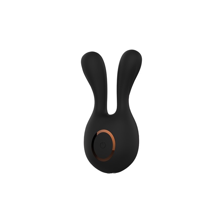 Vibrator-Stimulator, 12 de Programe Vibratii, Forma iepurasului, Stimulare Intensa, Flexibil, Rezistent, Negru