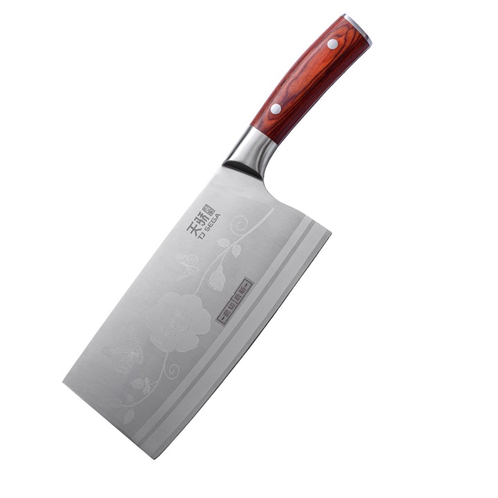 Professzionális szakácskés TJ POP, SEGA sorozat, V-alakú pengék, rozsdamentes acél, 31 cm