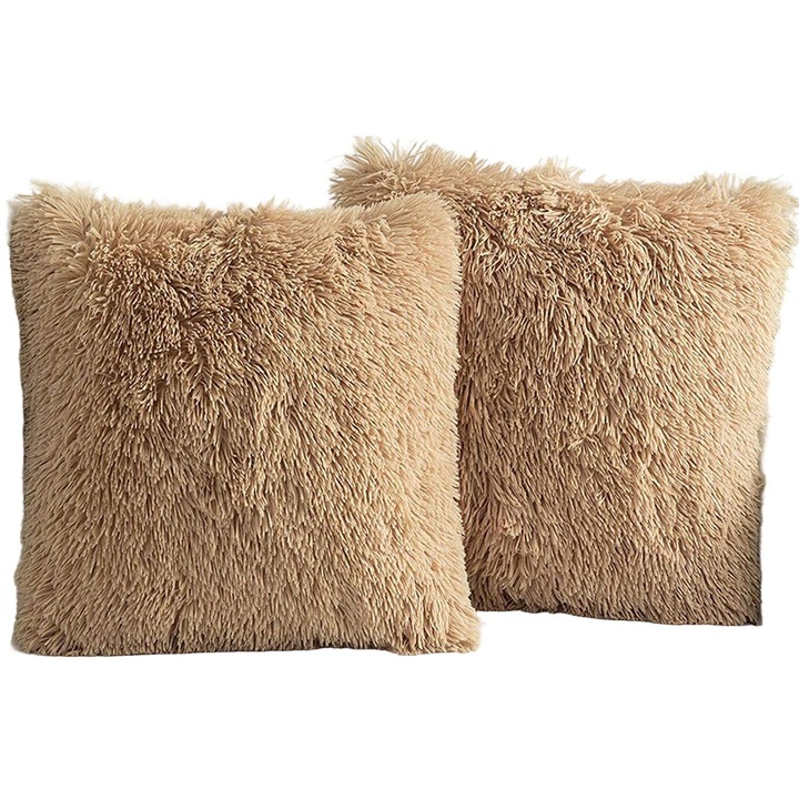 Set 2 fete de perna, plus, maro, 43x43cm