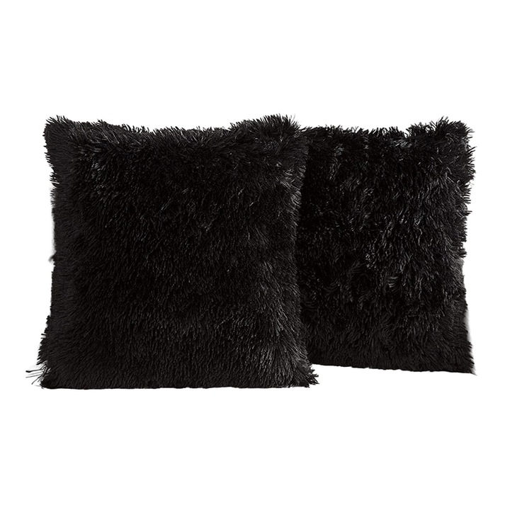 Set 2 fete de perna, plus, negru, 43x43cm
