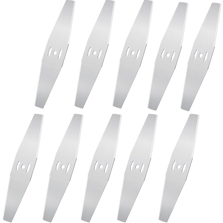 Lame motocoasa Rqiurpn, metal, set 10 buc, pentru tuns iarba
