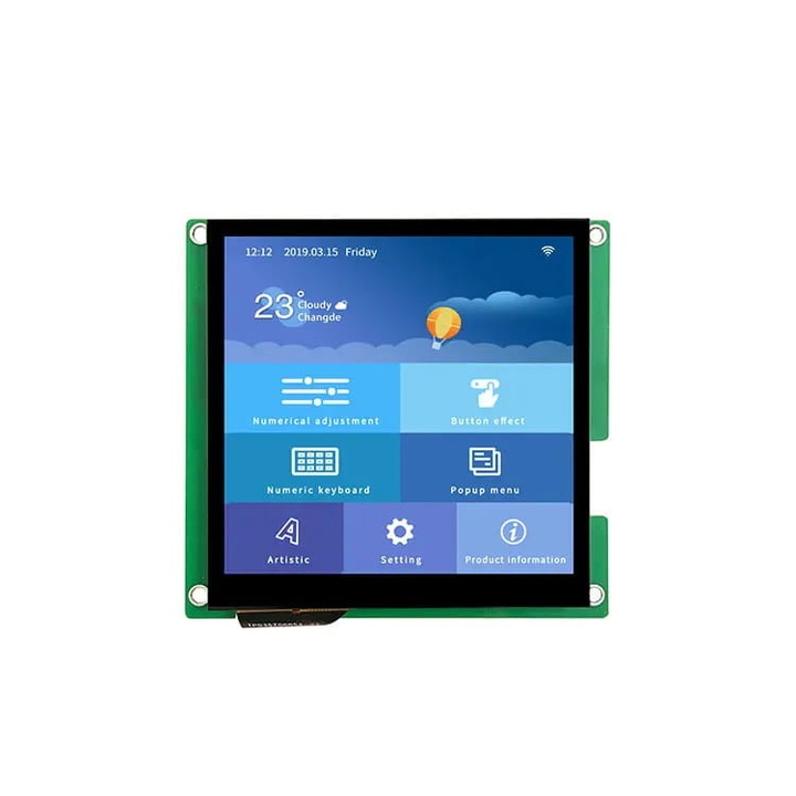 LCD, DWIn, 4.0", 480x480, panou tactil capacitiv, HMI, DMG48480T040_01WTC