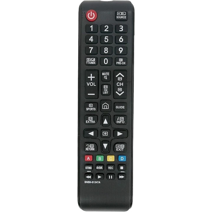 GSC дистанционно управление, съвместимо с Samsung Smart TV BN59-01247A, черен