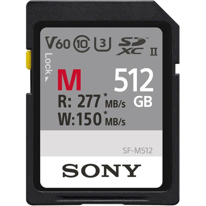 Карта памет Sony SFM512, 512GB, SDXC, UHS-II U3, Class 10, V60