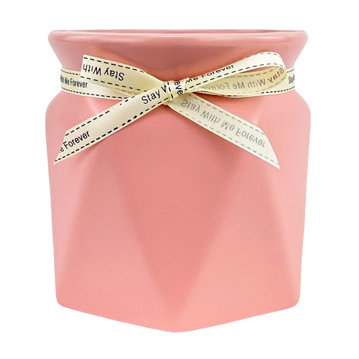 Vaza decorativa cu flori din ceramica "Carla" 10х9, 5, Roz