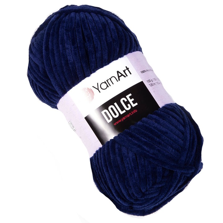 Fir Textil YarnArt Dolce 756, bleumarin, pentru crosetat si tricotat, poliester, 120 m