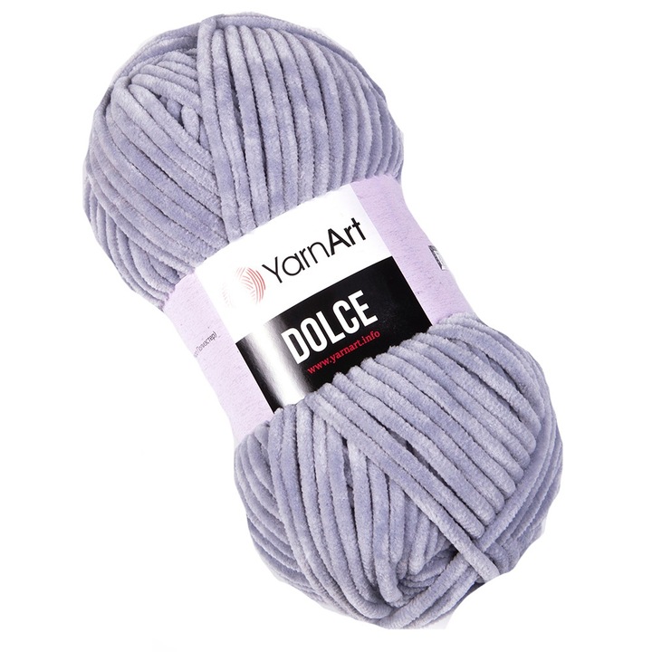 Fir Textil YarnArt Dolce 782, gri, pentru crosetat si tricotat, poliester, 120 m