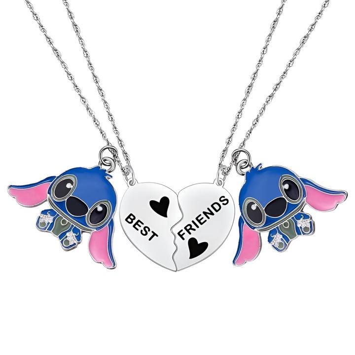 Colier pentru femei Tyrael-SEA, inscriptie Best Friend, pandantiv, cadou pentru prietene