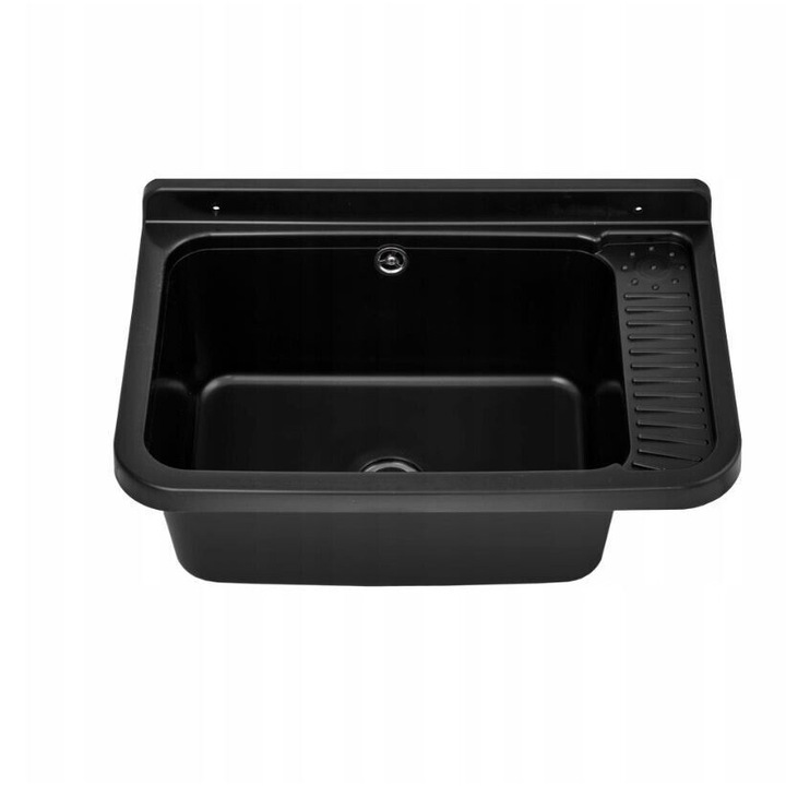 Chiuveta plastic CELIA jgheab spalat exterior gradina garaj atelier negru
