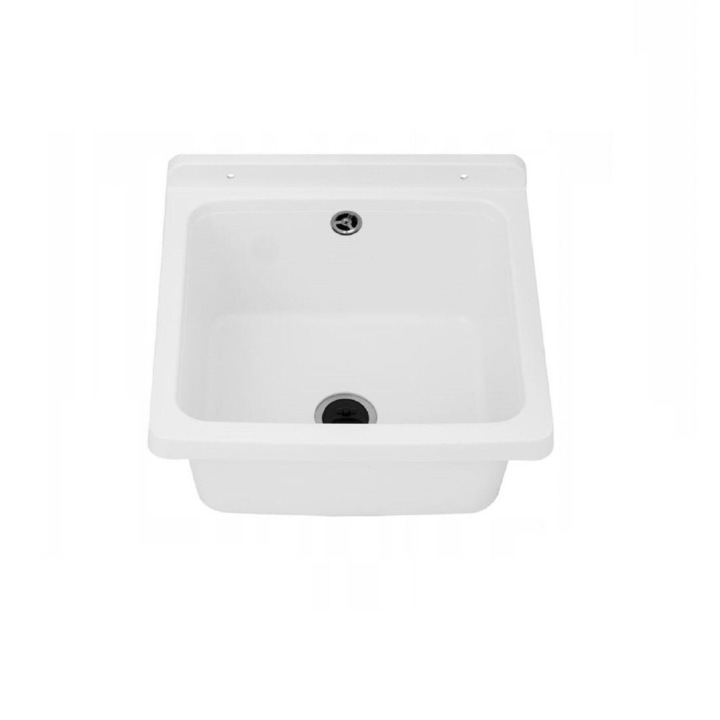 Chiuveta plastic RIVA jgheab spalat exterior gradina garaj atelier alb