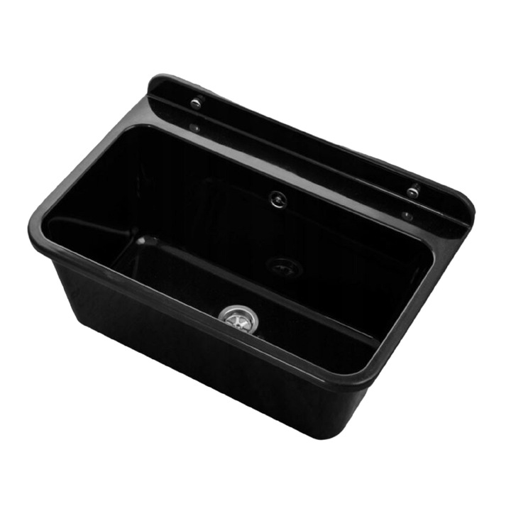Chiuveta plastic LARGE jgheab spalat exterior gradina garaj atelier negru