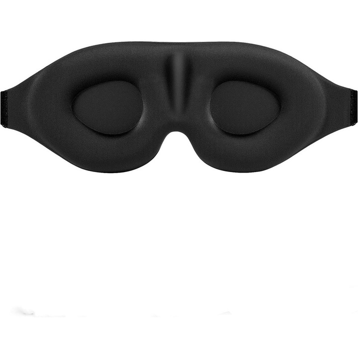 3D-s alvómaszk szett, teljes fényzáró, ergonomikus kialakítású, fekete