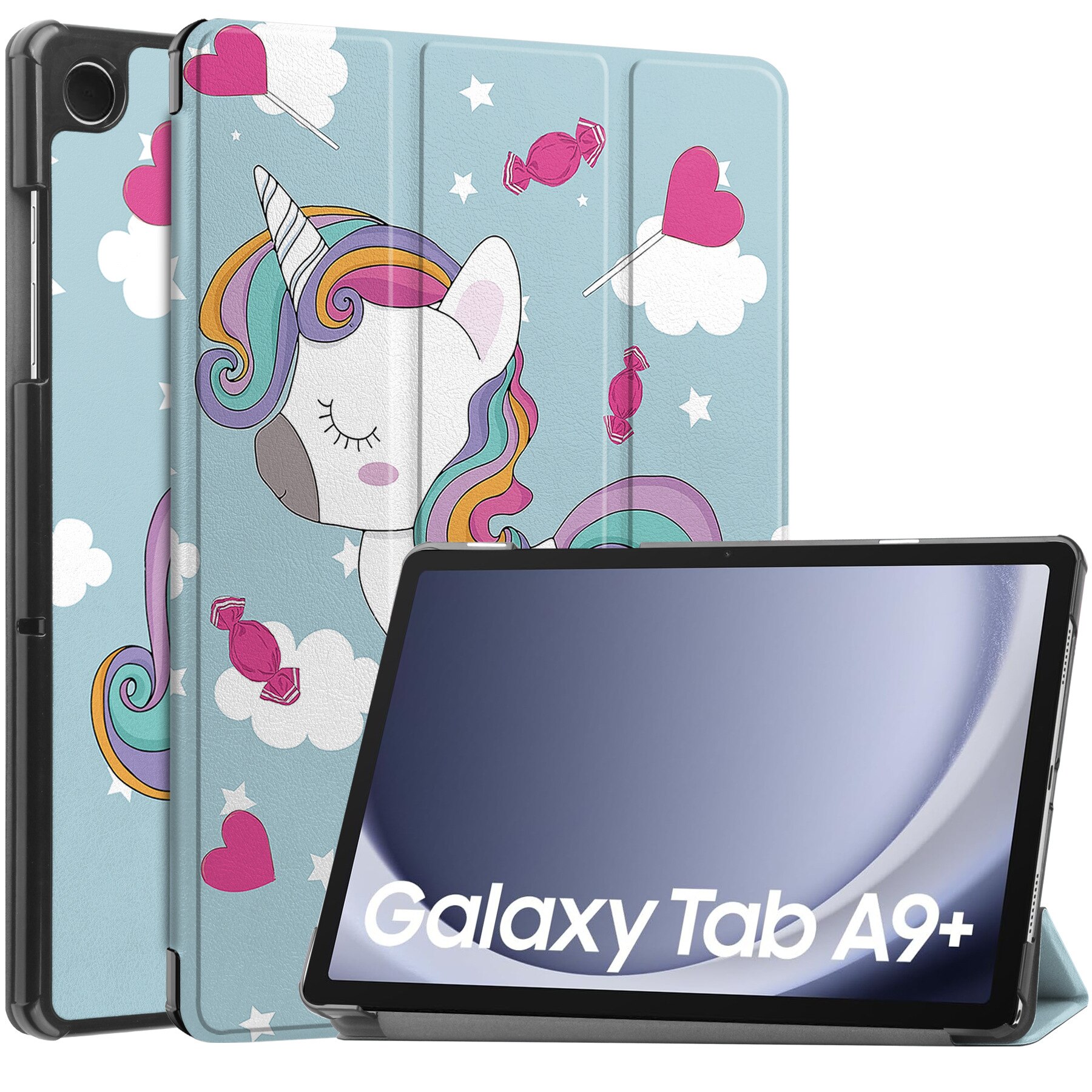Husa Tablete, Piele PU, Stand Reglabil, Inchidere Magnetica, Negru, pentru Samsung Galaxy Tab A9 Plus 11" 2023