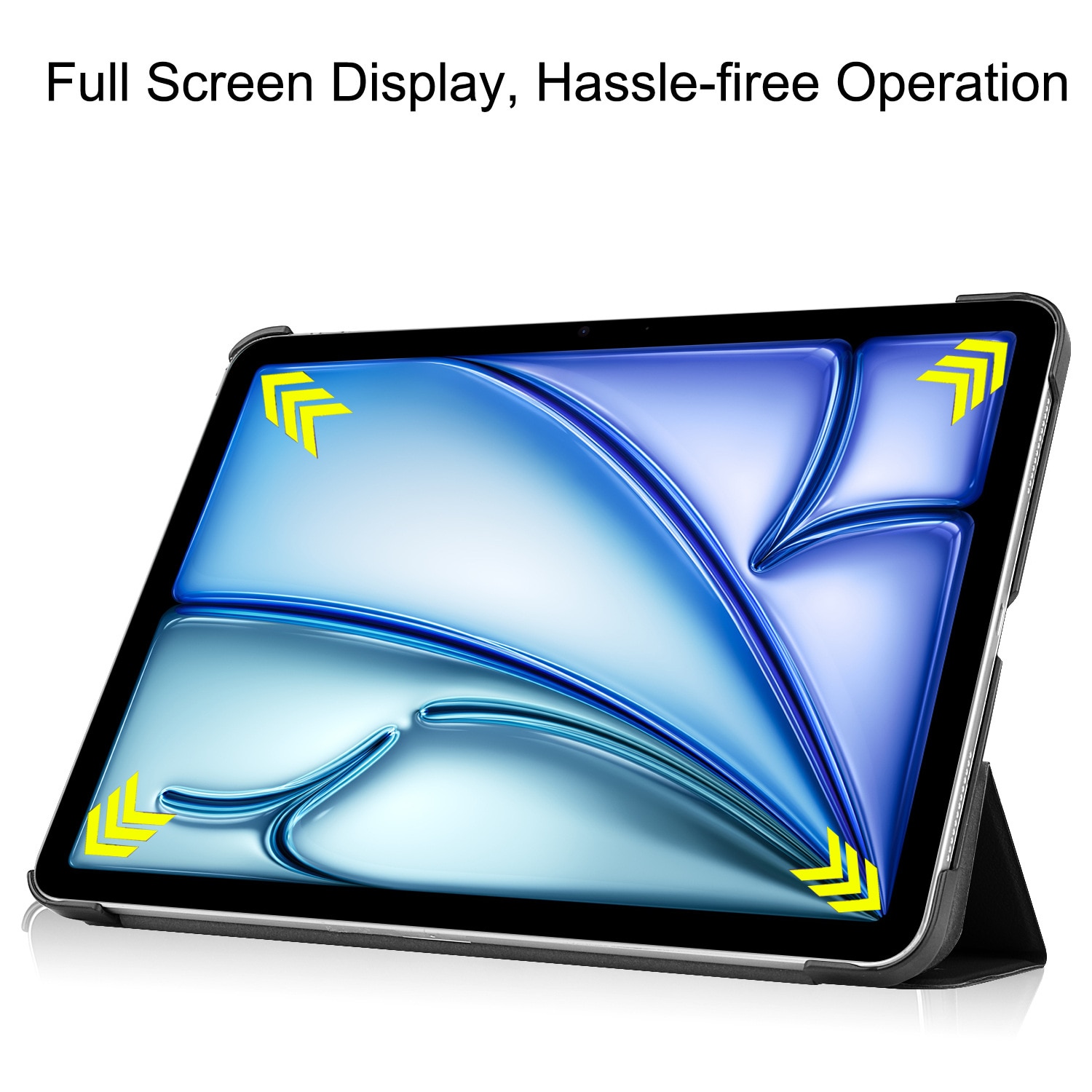 Husa tableta, Slim Trifold, suport reglabil, inchidere magnetica, negru, pentru Ipad Air 11 2024