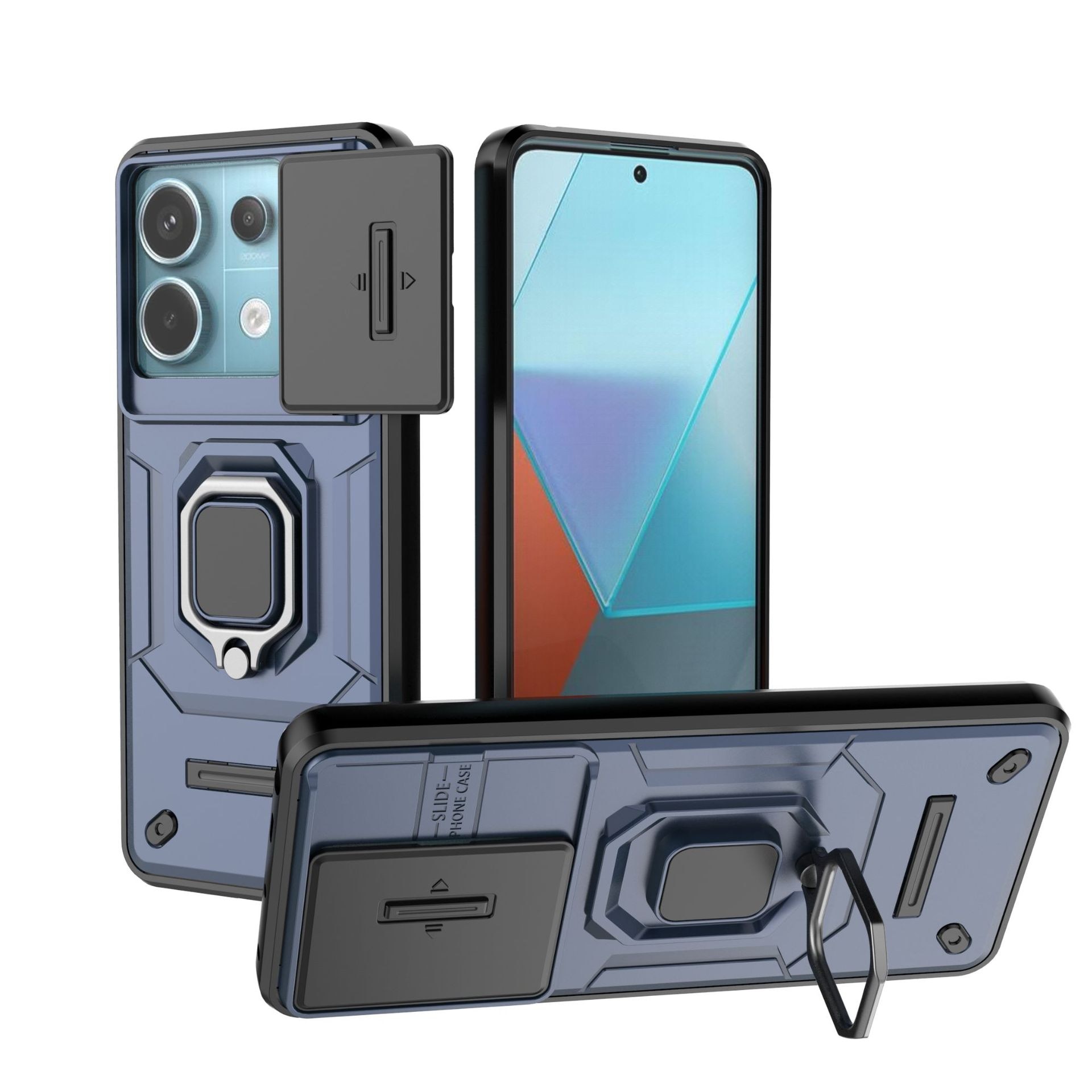 Husa telefon, rezistenta militara, suport magnetic, protectie camera, antiderapanta, pentru Xiaomi Redmi Note 13 Pro 5G