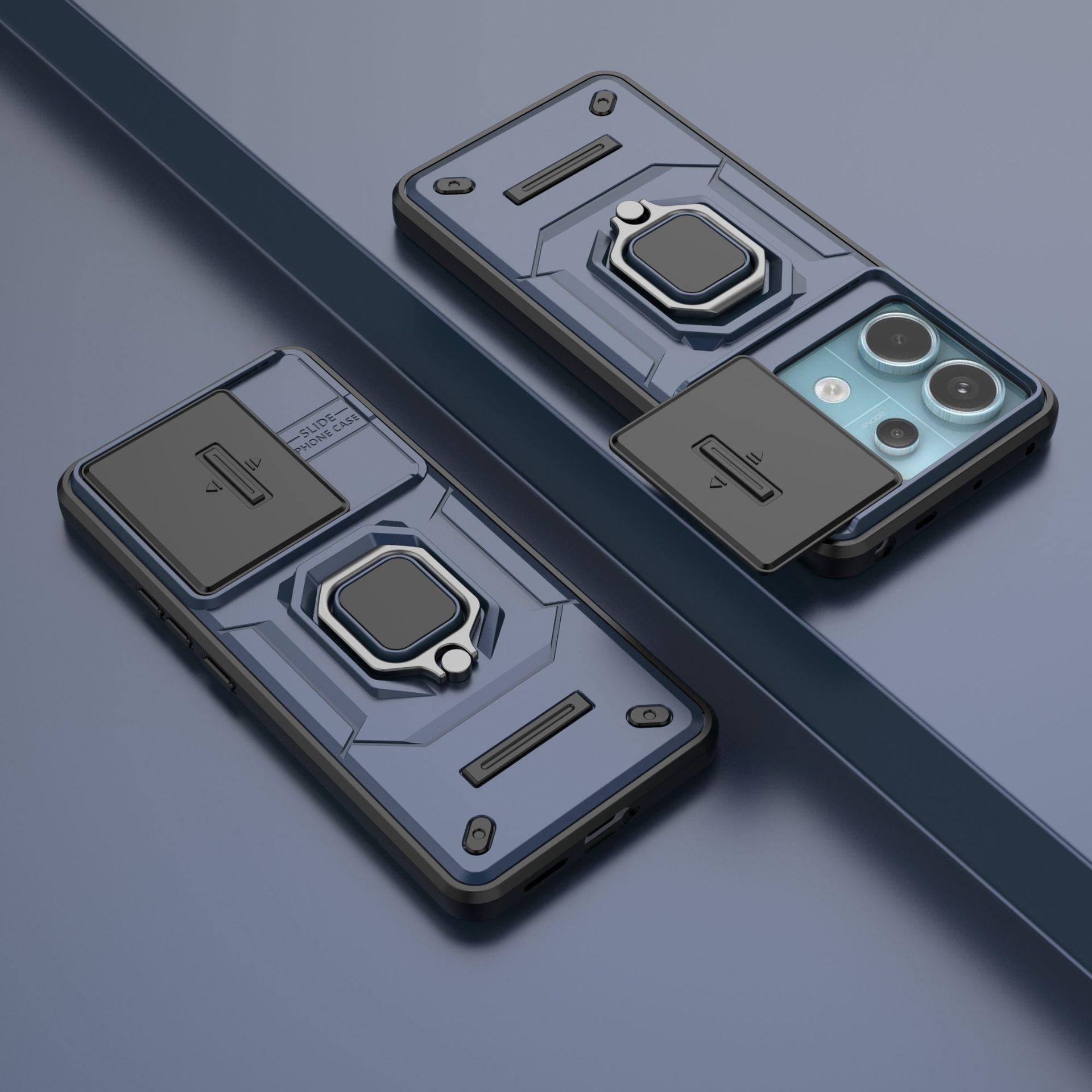 Husa telefon, rezistenta militara, suport magnetic, protectie camera, antiderapanta, pentru Xiaomi Redmi Note 13 Pro 5G