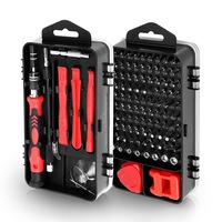 Set scule precizie MWAOWM, 115 piese, multifunctional, portabil, 91 biti, gri