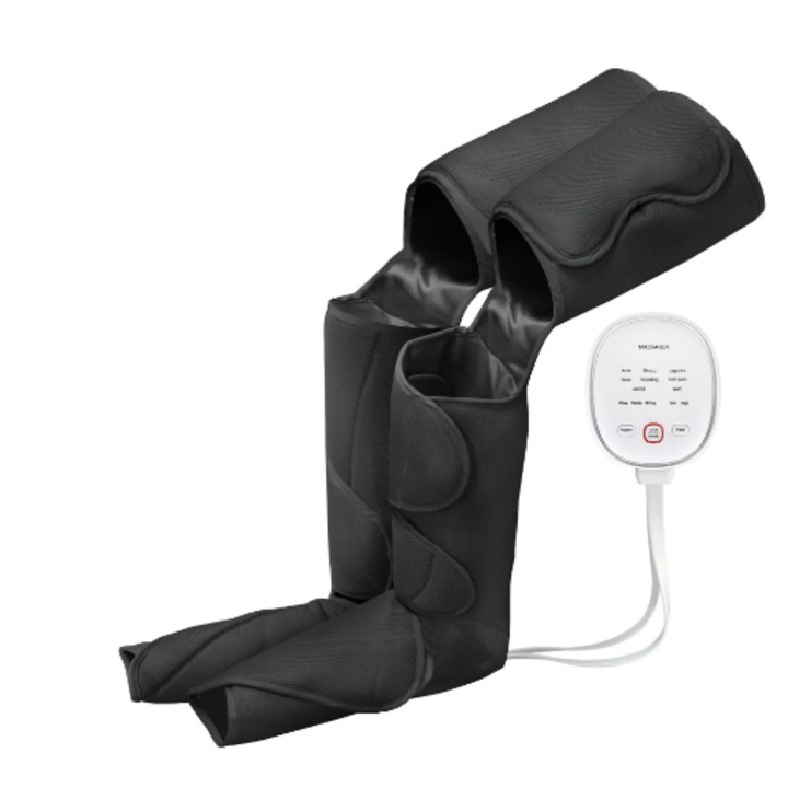 Масажор за крака и прасци MWAOWM, 2 режима, 3 интензитета, разширения на размера, черен