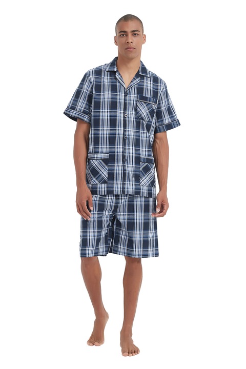 Pijama Barbati Clasica Global SCURTA, Gri antracit