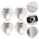 Set 6 butoane aragaz universal, Rqiurpn, rezistente la temperatura, aliaj zinc, 6mm, Argintiu