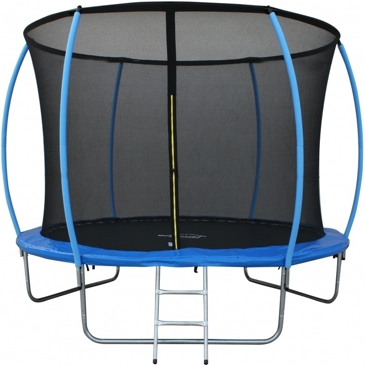 Trambulina DeHome® Jumper 3012, diametru 366 cm ( 12 FT ), plasa de siguranta, scara inclusa, stalpi curbati tip pampkin, plasa rezistenta UV, structura metal