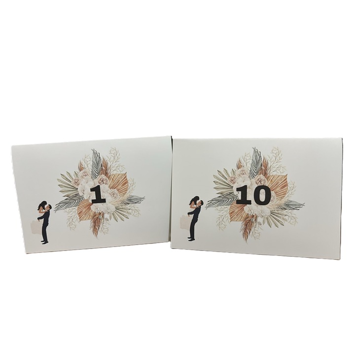 10 db-os M10-es, 10x15-ös asztalszámos készlet