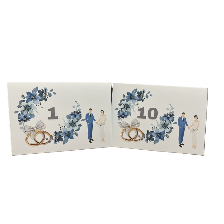 10 db-os M12-es, 10x15-ös asztalszámos készlet