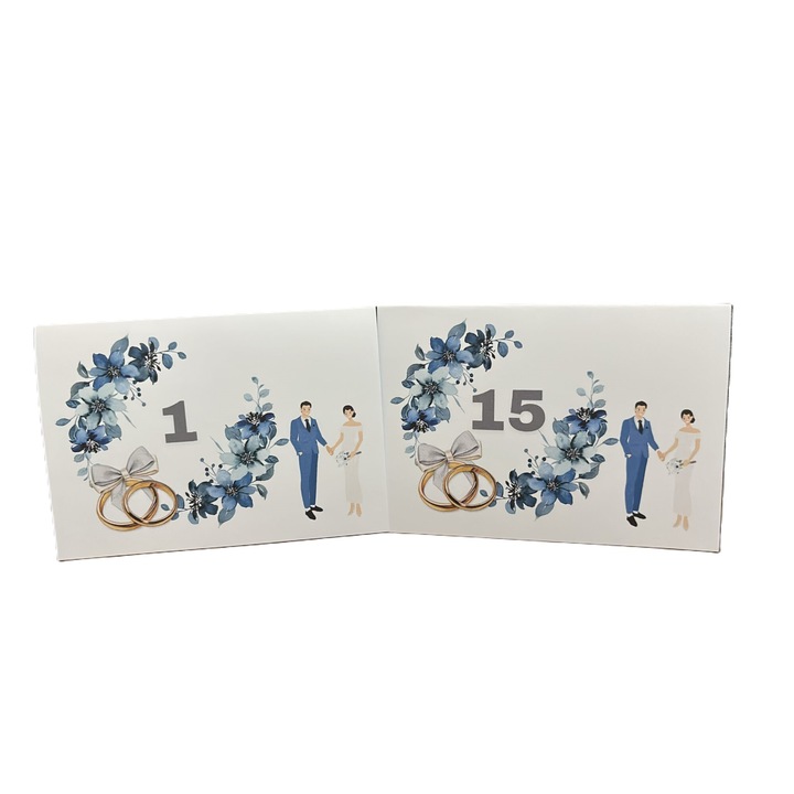 15 db-os M12-es, 10x15-ös asztalszámú készlet
