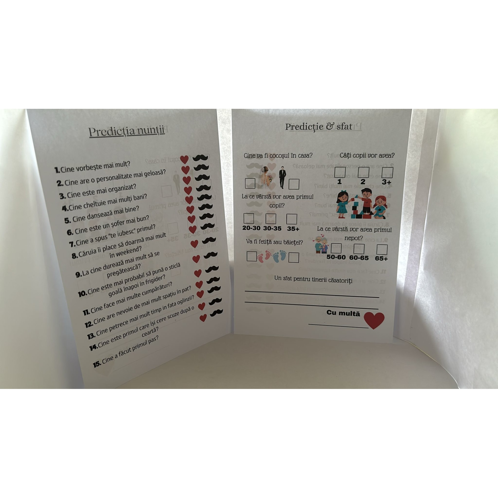 Set 100 Joc predictii nunta - eMAG.ro