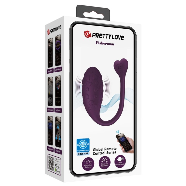 Вибратор Pretty Love Fisherman II RC bullet egg, 18 см