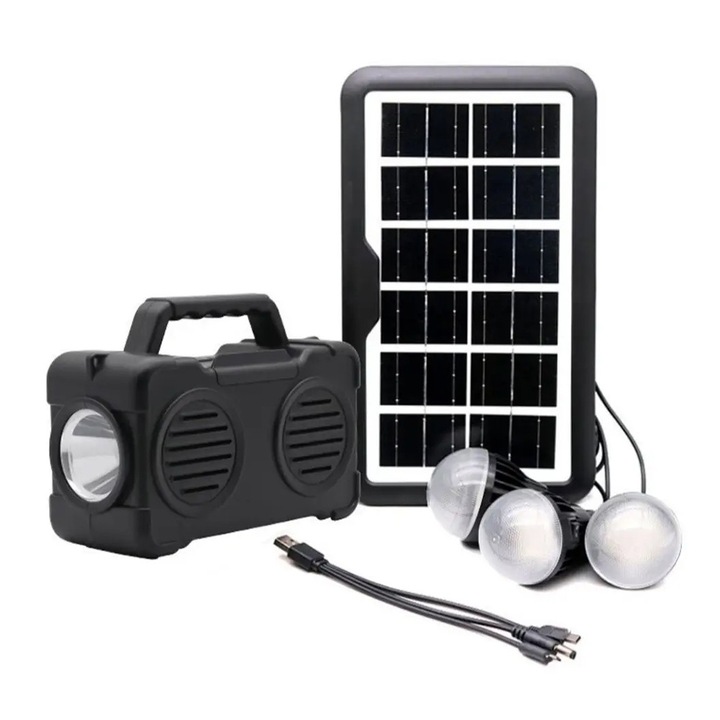 Осветителна система GD3000A, 3 крушки, BT тонколона, радио