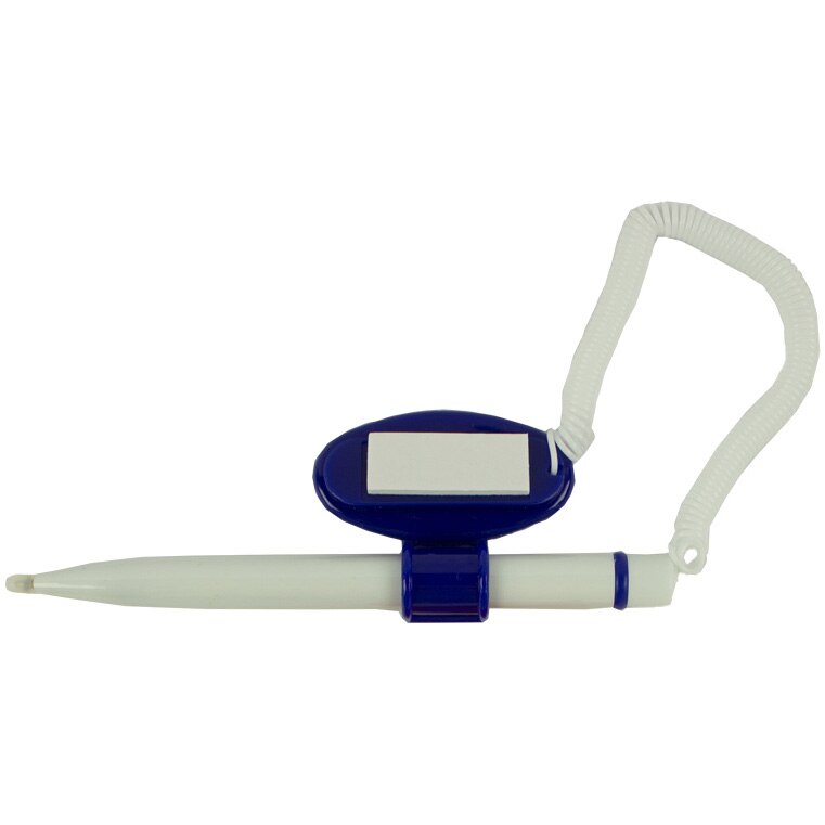 Pix cu suport adeziv si snur plastic EVOffice; Accesorii colorate in alb