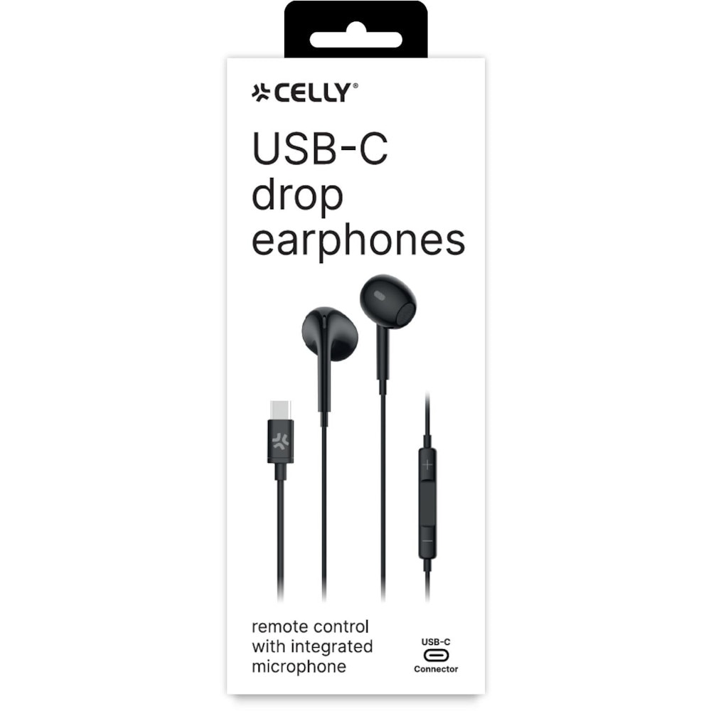 Casti In-Ear Celly UP1300, Type-C, Microfon, Negru
