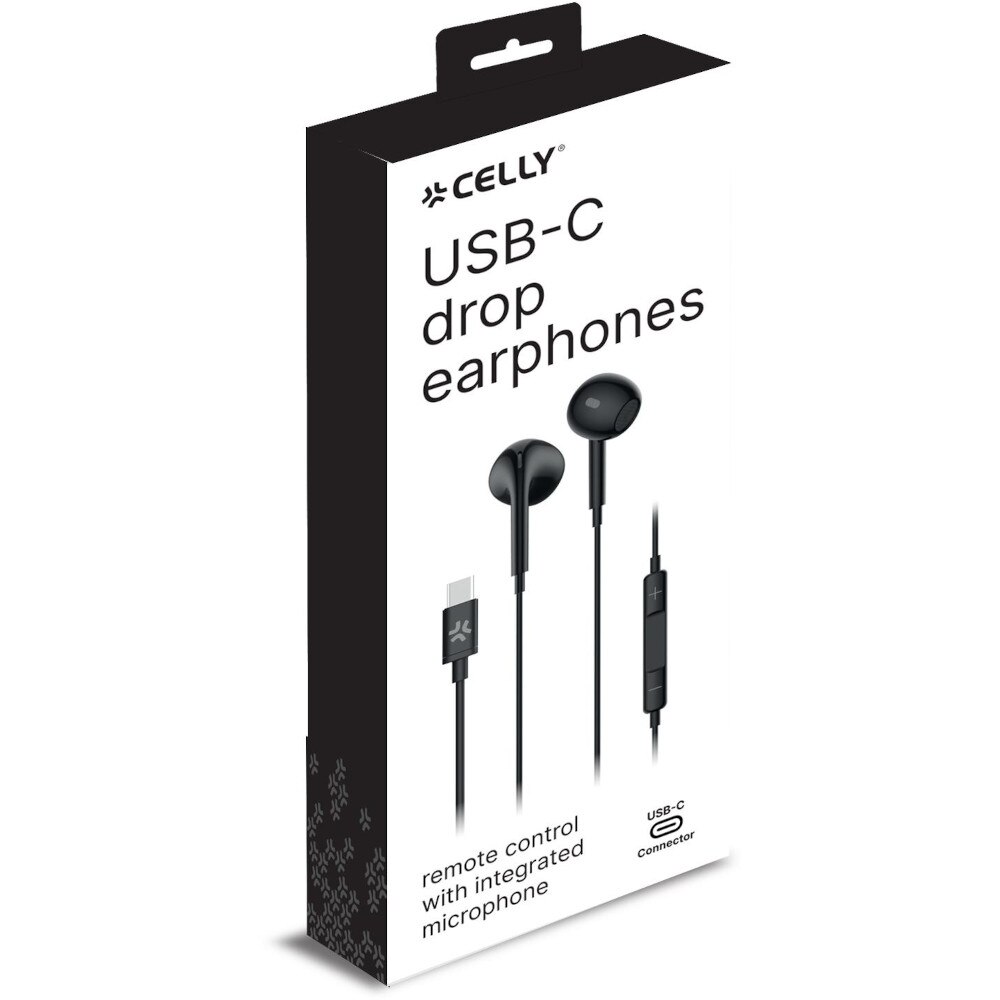 Casti In-Ear Celly UP1300, Type-C, Microfon, Negru
