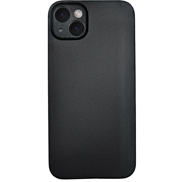 Techancy kameravédő tok, kompatibilis iPhone 15-tel, ultravékony, 0,5 mm vastag, ütésálló, PP, fekete