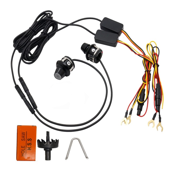 2db Angel Wings AZERON® lámpa készlet 12V LED-del, hideg fehér fénnyel, autós vagy motoros kivitelben, többmárkás univerzális, angyalszárny animáció az ajtók zárásakor és kinyitásakor, a vetítés és az intenzitás szerint állítható