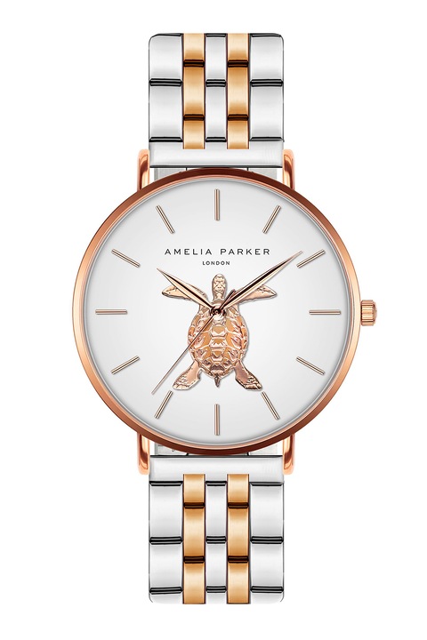 Amelia Parker, Двуцветен кварцов часовник, Rose Gold, Сребрист