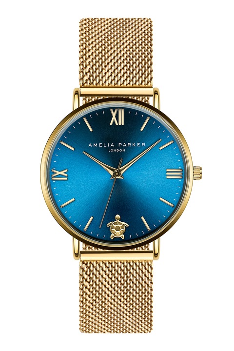 Amelia Parker, Часовник с мрежести верижки от неръждаема стомана, Златист